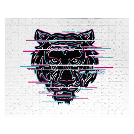 TIGER GLITCH Jigsaw Puzzles