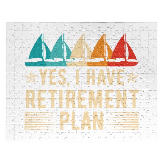 Sailing Retirement Plan Retired Sailor Sailboat Jigsaw Puzzles