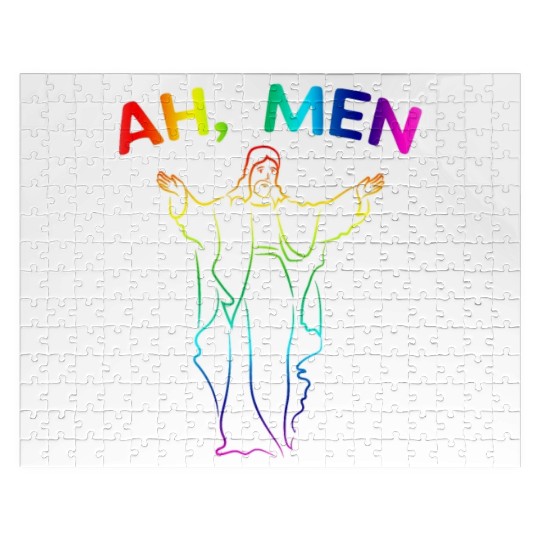LGBTQ Jesus Jigsaw Puzzles Religious Ah, MEN Jigsaw Puzzles