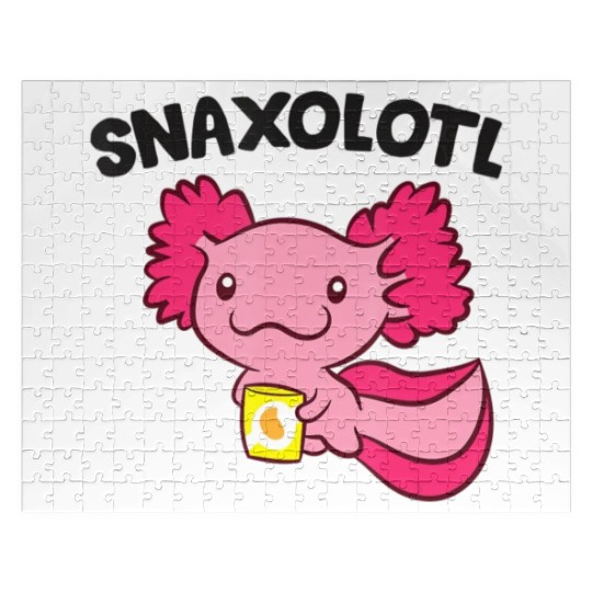 Axolotl Lover Snaxolotl Kawaii Axolotl Food Sweets Jigsaw Puzzles