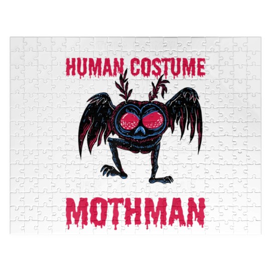 Mothman This Is My Human Costume Yes I Am Really M Jigsaw Puzzles
