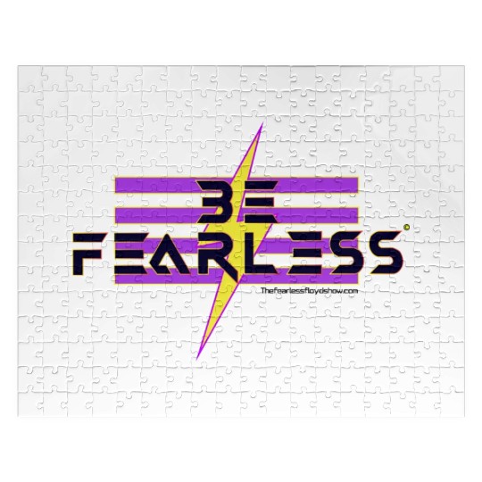 Be Fearless Flag w/Bolt (white text) Jigsaw Puzzles