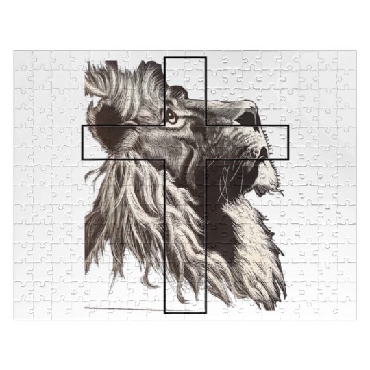 Lion Love Cross God Savior Church Christian Gift C Jigsaw Puzzles