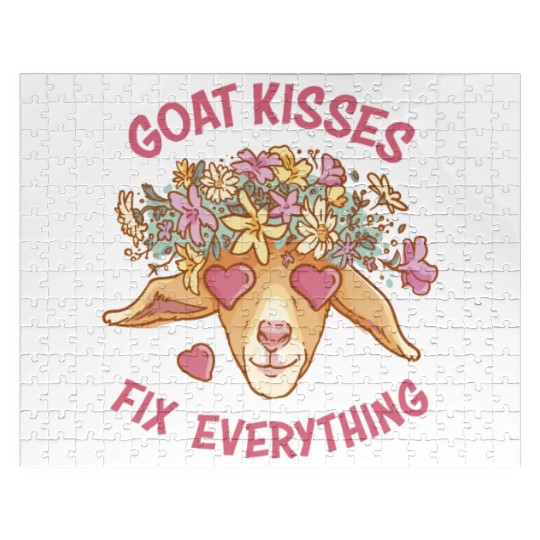 Spreading Love Laughter Goat Kisses Fix Everything Jigsaw Puzzles