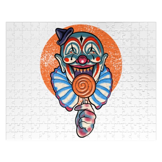 Horror Candy Corn Clown Jigsaw Puzzles