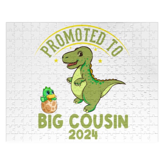 Promoted To Big Cousin Est 2024 , Funny Cousins Jigsaw Puzzles