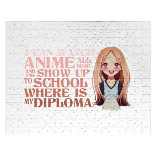 Watch Anime All Night Funny Graduate Diploma Schoo Jigsaw Puzzles