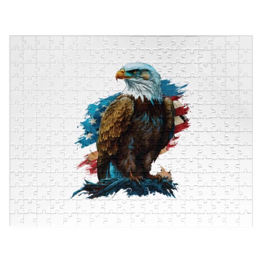50 States Strong American Bald Eagle America 4th Jigsaw Puzzles