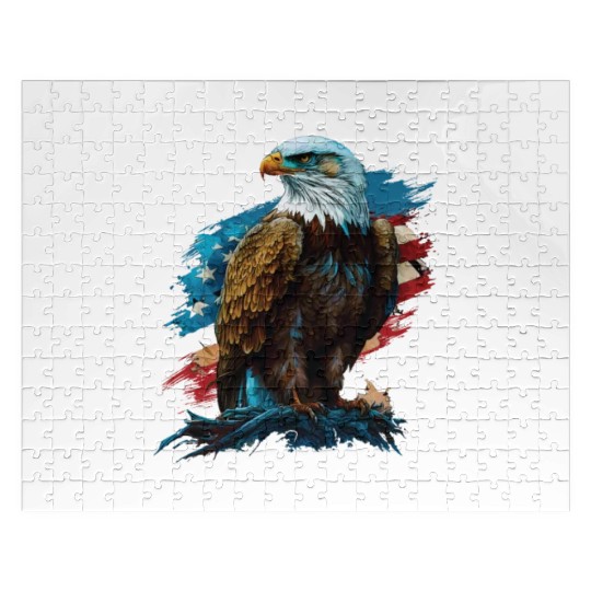 A Patriot or Nothing American Bald Eagle Jigsaw Puzzles