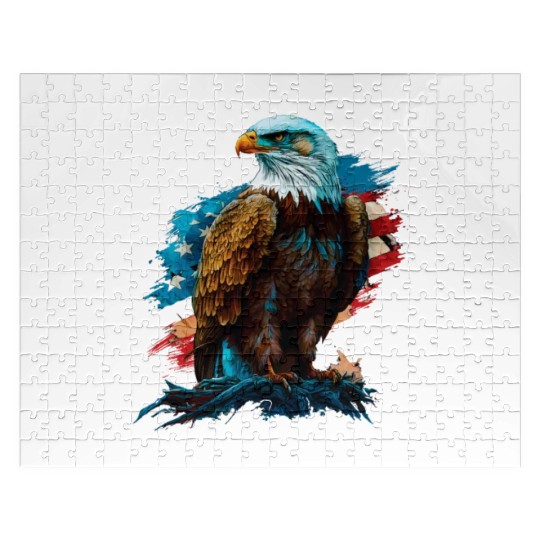 Always Free as America American Bald Eagle USA Jigsaw Puzzles