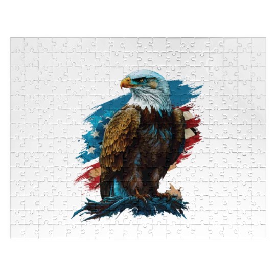 America Is Opportunity American Bald Eagle July 4 Jigsaw Puzzles