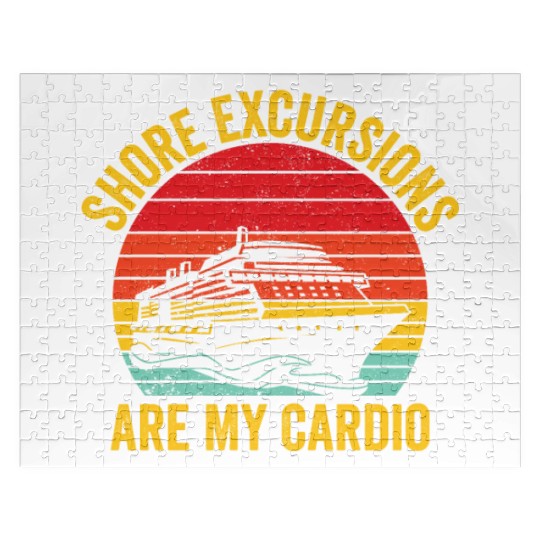 Funny Cruising Cruiser Cruise Ship Retro Jigsaw Puzzles