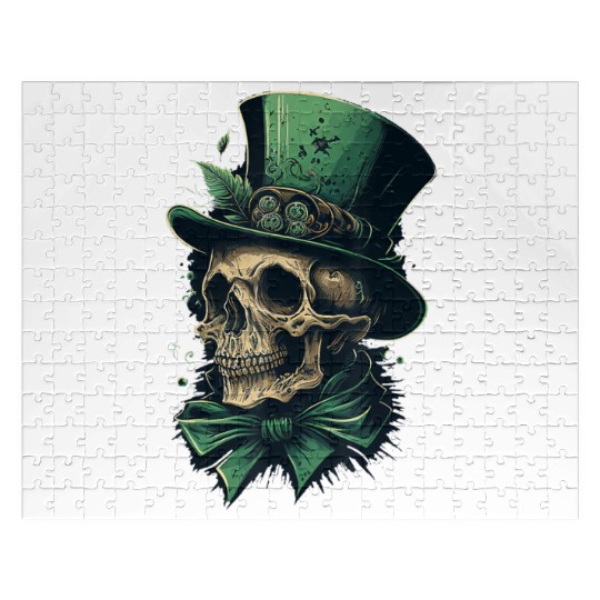 St Patrick s Lucky Irish Skull Jigsaw Puzzles