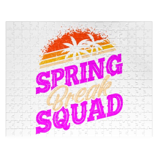 Spring Break Squad Vacation Friends Spring Break Jigsaw Puzzles