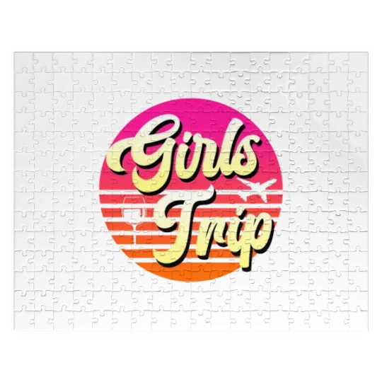 Warning girls trip in progress Spring Break Jigsaw Puzzles