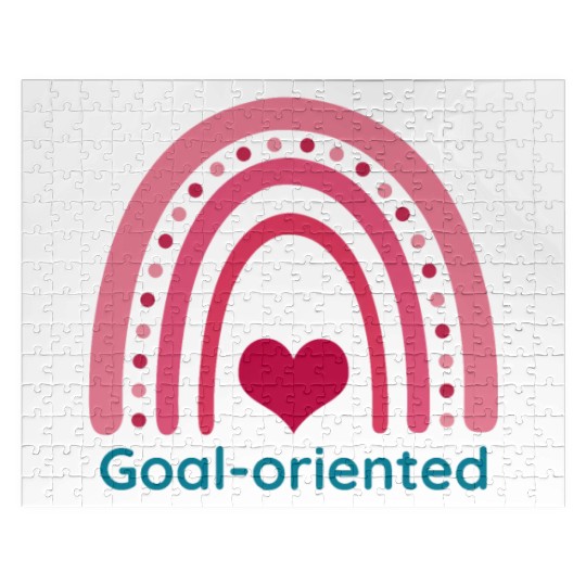 Goal oriented Viva Magenta Boho Rainbow Jigsaw Puzzles