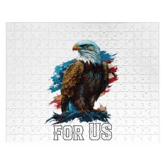 I'd Fight for US American Bald Eagle America USA Jigsaw Puzzles