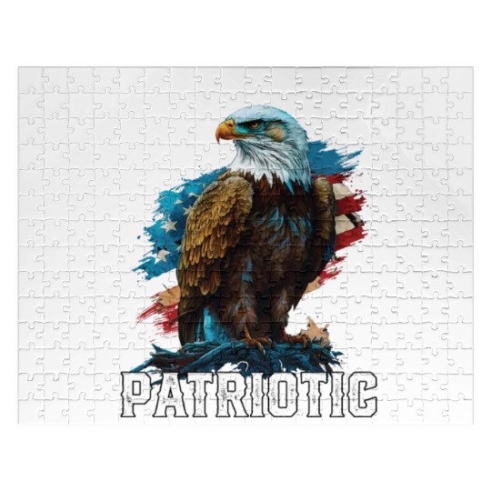 If We Could Be Patriotic USA American Bald Eagle Jigsaw Puzzles