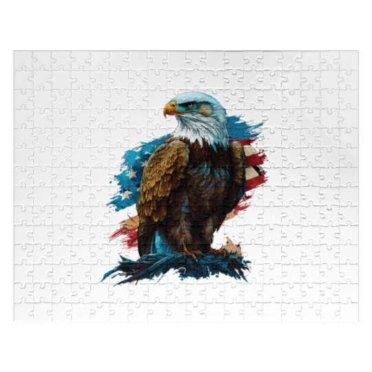 Honor Thy Land American Bald Eagle America USA Jigsaw Puzzles
