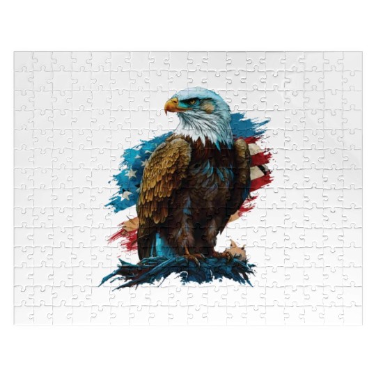 No Matter What American Bald Eagle America 4th Of Jigsaw Puzzles