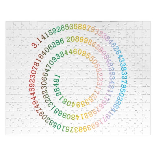 Pi number sequence spiral Math Nerd Pie Day Funny Jigsaw Puzzles