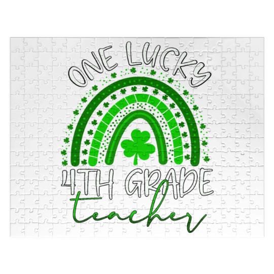 One Lucky 4th Grade Teacher St. Patrick's Day 2022 Jigsaw Puzzles