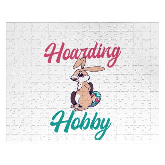 Happy Easter Motif Easter Eggs Funny Easter Bunny Jigsaw Puzzles