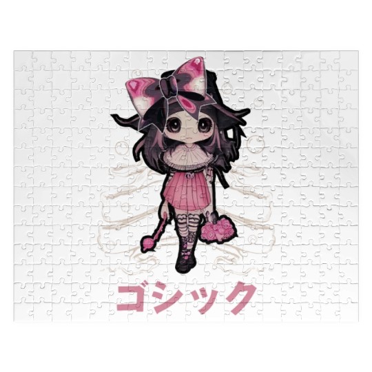 Gothic Lolita Chibi Witch Kawaii Anime Wicca Jigsaw Puzzles