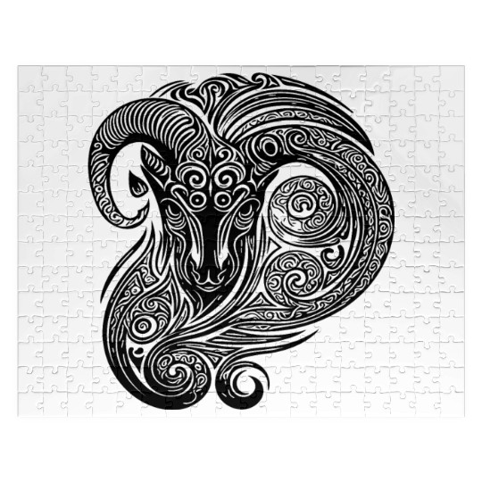 Elegant Capricorn Vintage T Tattoo Jigsaw Puzzles