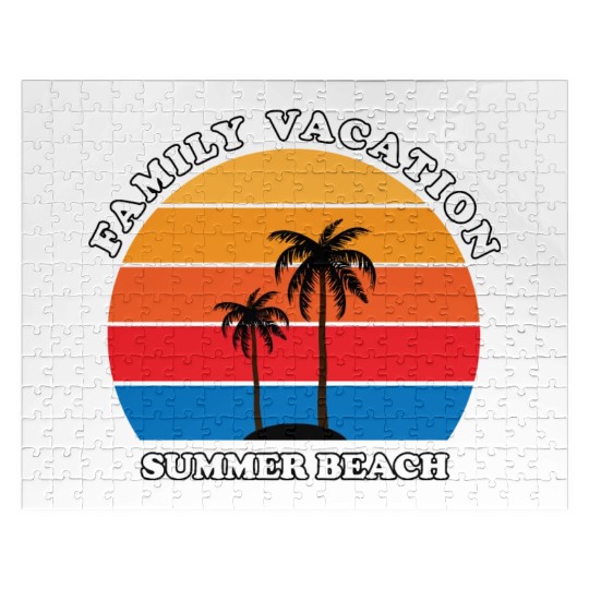 Family Vacation Summer Beach Jigsaw Puzzles