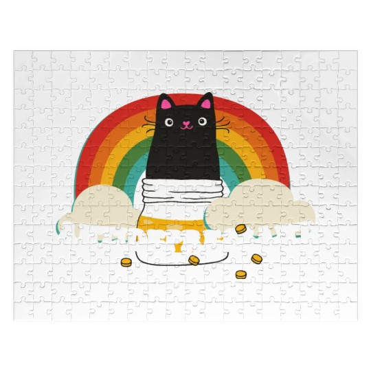 Cat Kitten Antidepressant Rainbow Peace Kindness Jigsaw Puzzles
