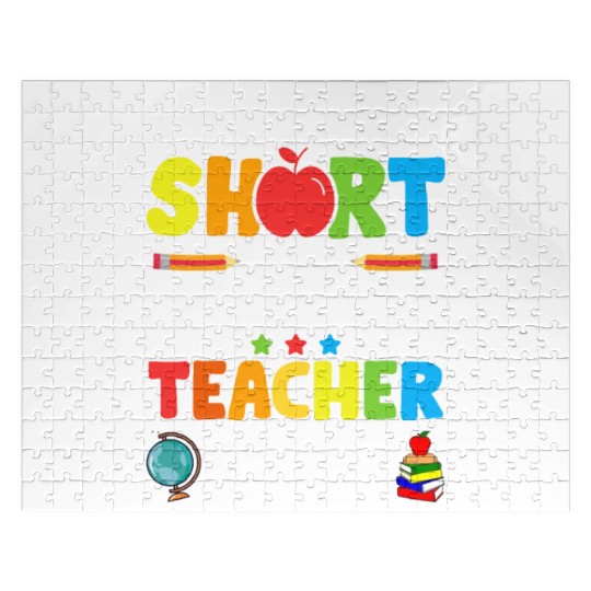 I am not short i'am preschool Teacher size Jigsaw Puzzles