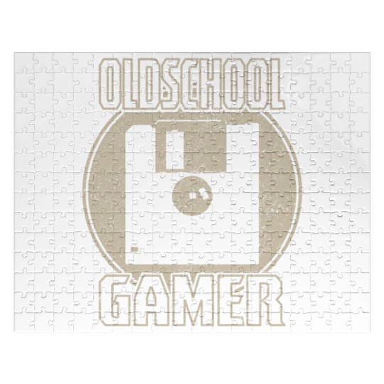 Oldschool Gamer Diskette Floppy Games Nerd Geek Jigsaw Puzzles