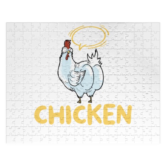 Guess What Chicken Butt Chicken Rooster Farmer Jigsaw Puzzles