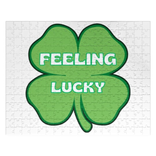 FEELING lucky funny St. patty's day Jigsaw Puzzles