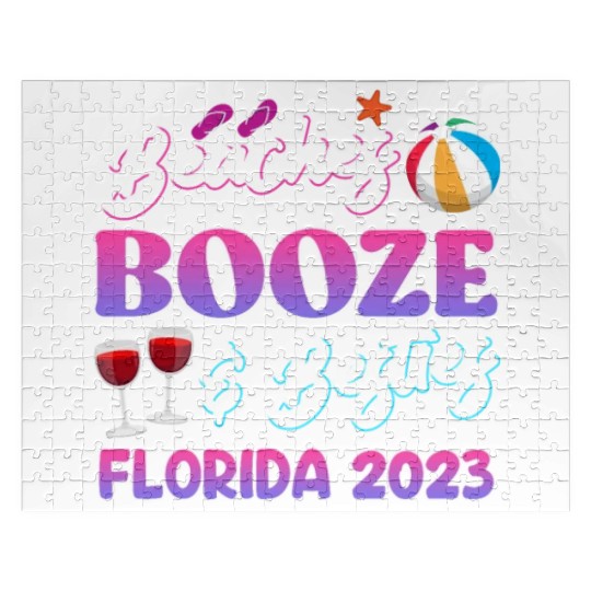 Beach Booze Besties Florida Vacation Spring Break Jigsaw Puzzles
