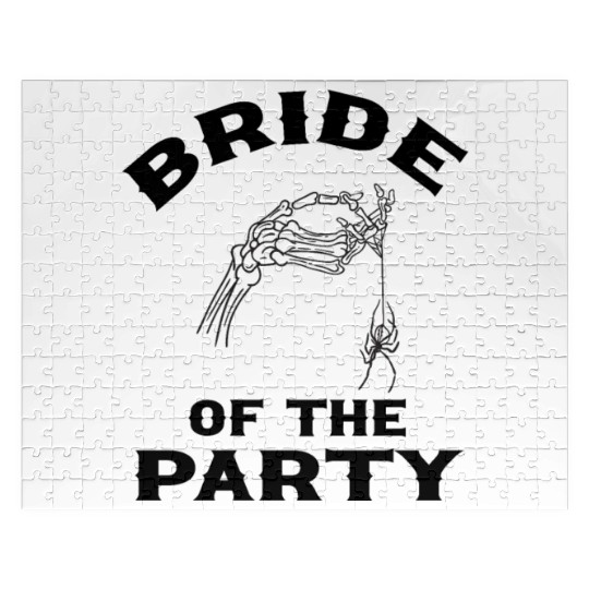 Gothic Wedding Bride of the Party Spider Design Jigsaw Puzzles