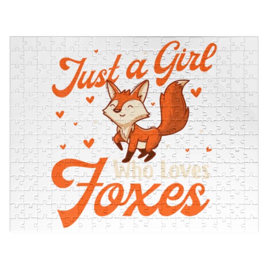 Just A Girl Who Loves Foxes - Fox Lover Zookeeper Jigsaw Puzzles