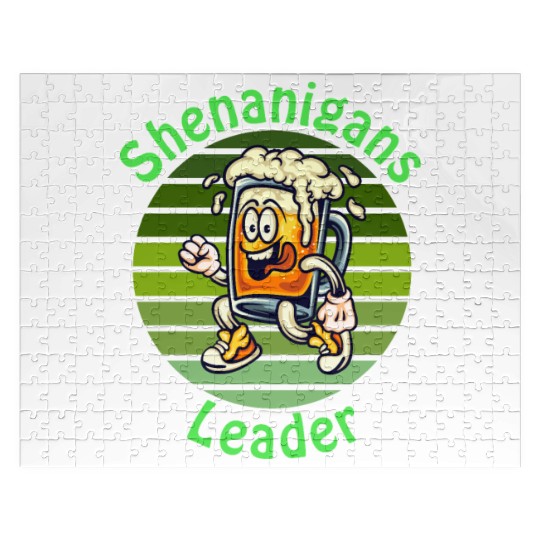Shenanigans Leader Funny For St.Patrick Day Jigsaw Puzzles