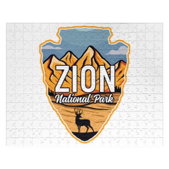 Zion US National Park Arrowhead Deer Mountains Jigsaw Puzzles