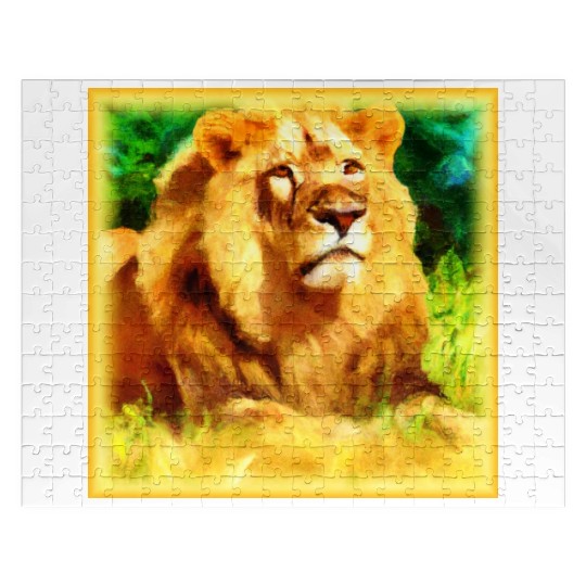 Lion King In The Forest. Buy Now Jigsaw Puzzles