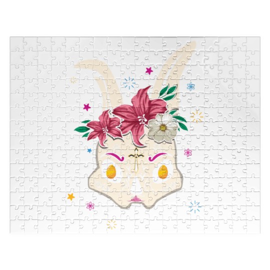 El Dia De Los Muertos Happy Easter Sunday Bunny Jigsaw Puzzles