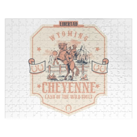 cheyenne wyoming wild west town Jigsaw Puzzles