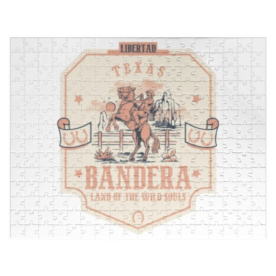 bandera texas wild west town Jigsaw Puzzles