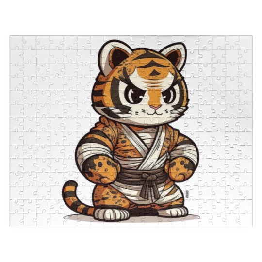 a lion in a kimono Jigsaw Puzzles
