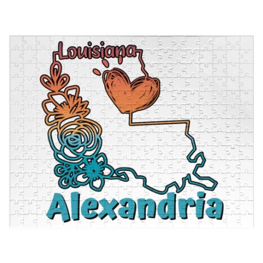 Alexandria Louisiana I love my home town Jigsaw Puzzles