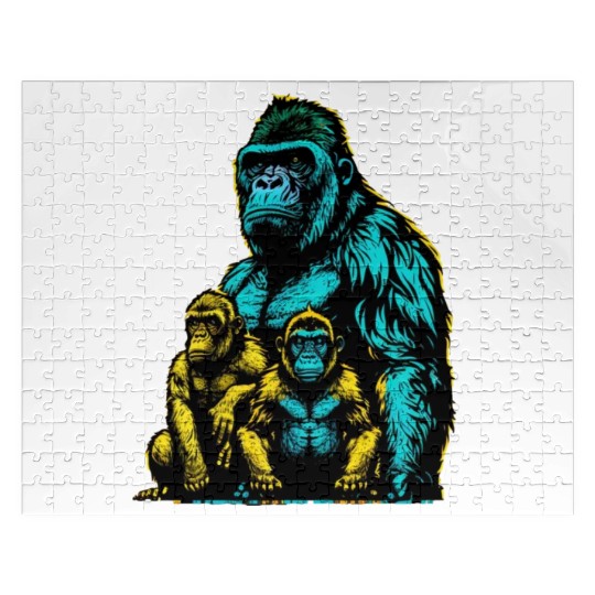 gorilla family Jigsaw Puzzles