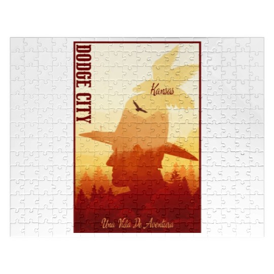Dodge City Kansas wild west town Jigsaw Puzzles