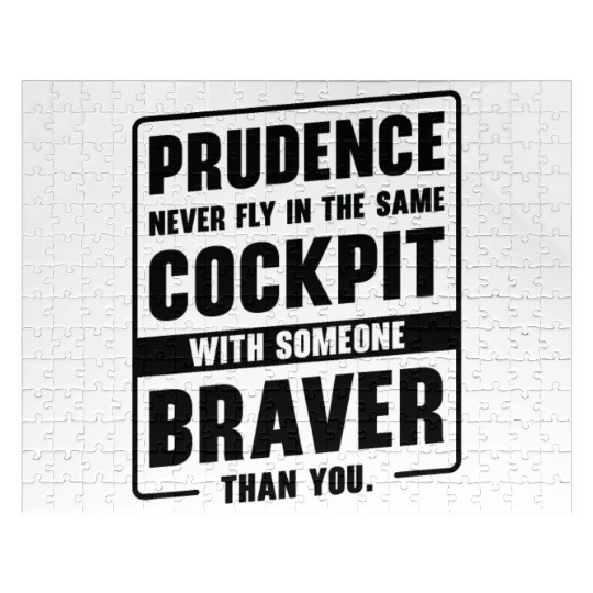 Prudence Wisdom Quotes Pilot Philosophy Jigsaw Puzzles