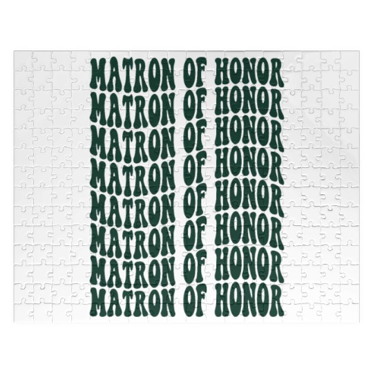 Bachelorette Party Matron of Honor Green Design Jigsaw Puzzles